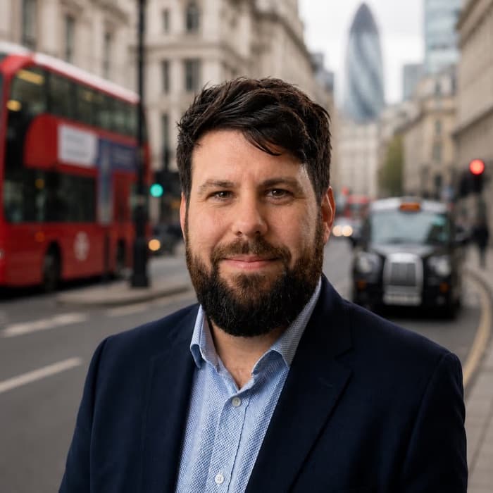 Dan Severin on a London street
